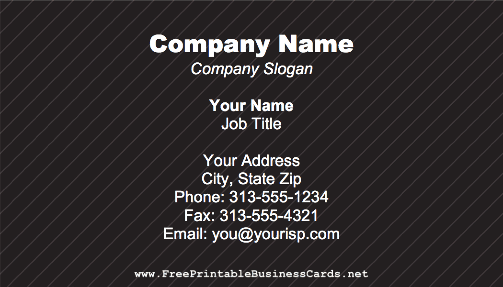 Twill business card