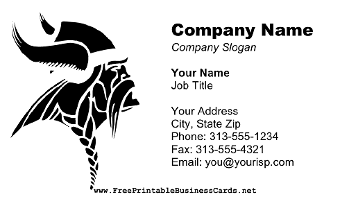 Viking business card