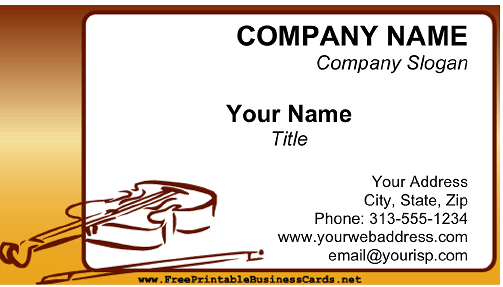 Violin business card