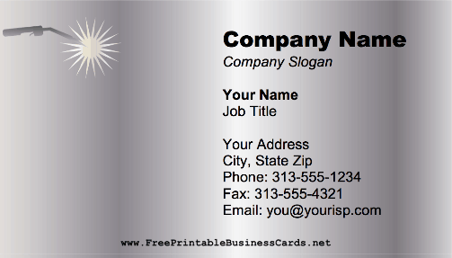 Welding Torch business card