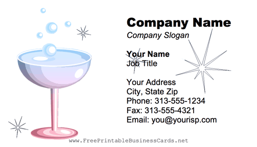 Wine Glass business card