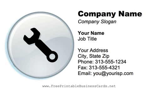 Wrench business card