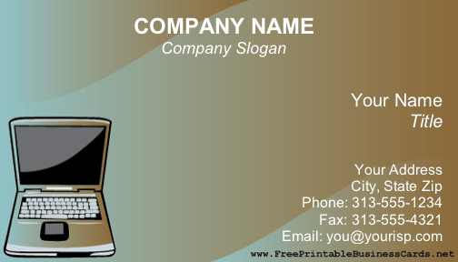 Writer business card