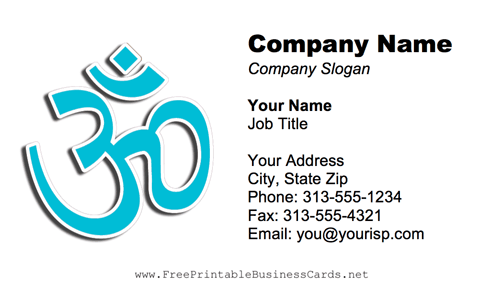 Yoga Design business card