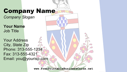 Flag of Yukon business card