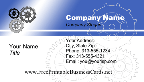 Gears business card