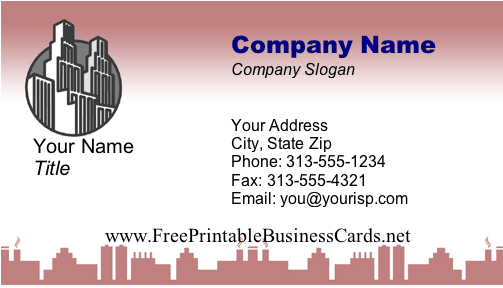 Skyscrapers business card