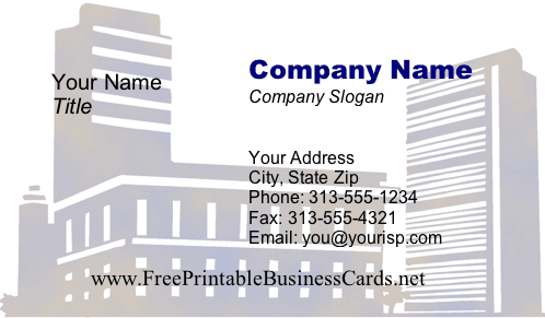 City business card