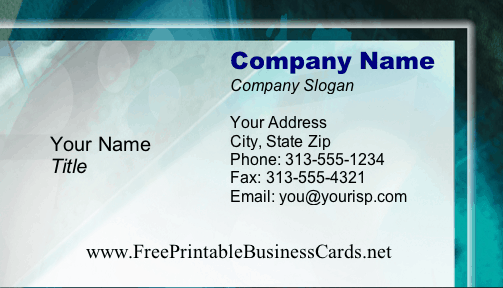 Technology #1 business card