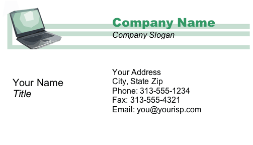 Laptop business card