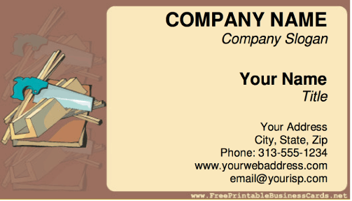 Construction business card