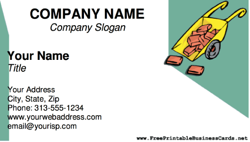 Construction business card