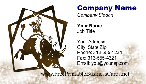 Cowboy business card