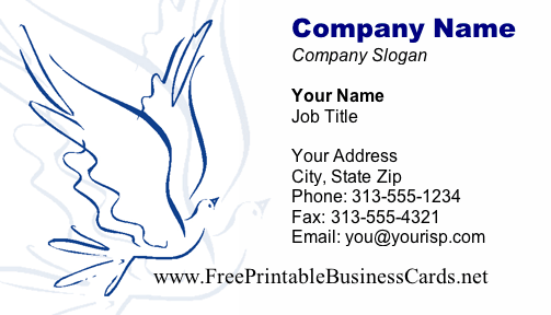 Dove business card