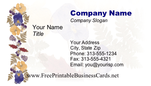 Flowers #3 business card