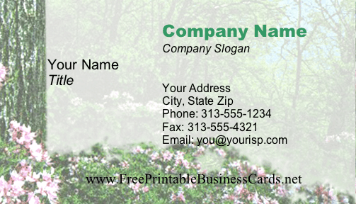 Forest business card