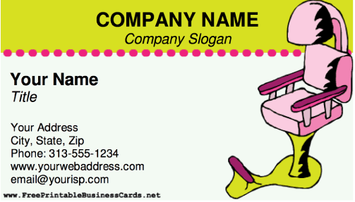 Hair Stylist business card