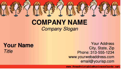 Hair Stylist business card