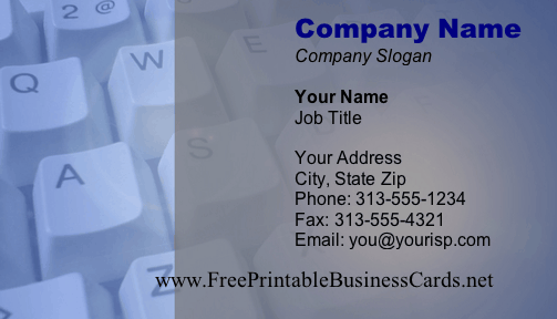 Keyboard #2 business card