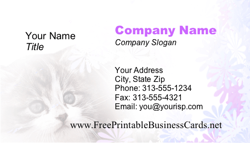 Kitty business card