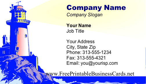 Lighthouse business card