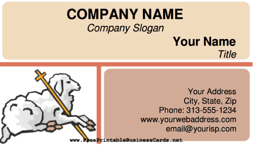 Lamb of God business card