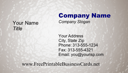 Texture #10 business card