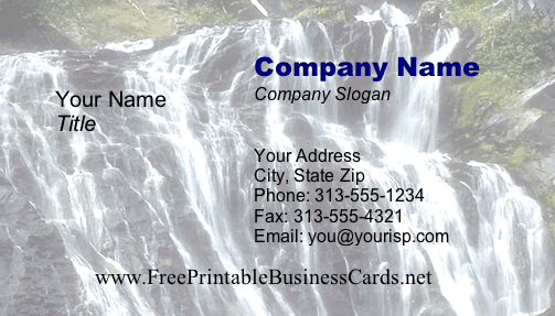 Waterfall business card