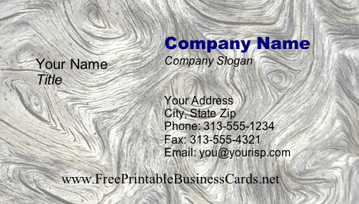 Wood business card