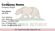 California Flag business card