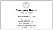 Minimalist Monogram F business card