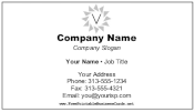 Minimalist Monogram V business card