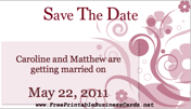 Pink Flourish Save the Date Card