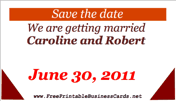 Save the Date Card