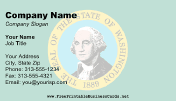 Flag of Washington business card