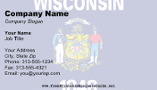 Wisconsin Flag business card